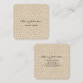 抽象芸術ニュートラルアニマルプリントメイクアップアーティスト スクエア名刺 (正面/裏面)