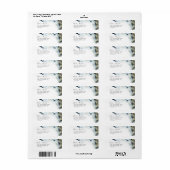 抽象芸術ネイビーウォーター色差出人住所ラベル ラベル (フルシート)