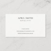 抽象芸術ネイビーブラック金ゴールド水彩アポイントメント 名刺 (裏面)