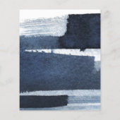 抽象芸術ネイビーブルーウォーター金ゴールドフレーム結婚ズ (裏面)