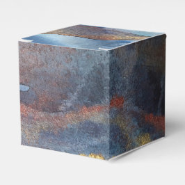 抽象芸術ネイビーブルー金ゴールド水色エレガントモダン フェイバーボックス