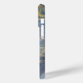 抽象芸術ネイビーブルー金ゴールド水色エレガントモダン Case-Mate iPhoneケース (裏面 / 左)