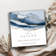 抽象芸術ネイビーブルーAgate金ゴールドフレンド参照