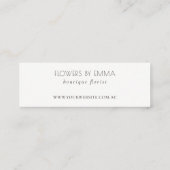 抽象芸術ネイビー黒金ゴールド水彩ありがとう スキニー名刺 (裏面)