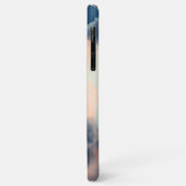 抽象芸術ネイビー、ピンク&ミント水色瑪瑙の名前 Case-Mate iPhoneケース (裏面/左)