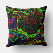 抽象芸術ネオンアート1&2オプション クッション (裏面)