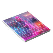 抽象芸術ネオンアートTシャツ ノートパッド (アングル)