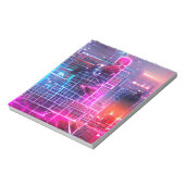 抽象芸術ネオンアートTシャツ ノートパッド (回転)