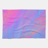 抽象芸術ネオンインク流 キッチンタオル (横)