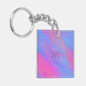 抽象芸術ネオンインク流 キーホルダー (正面左)