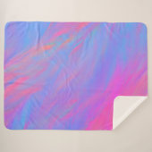 抽象芸術ネオンインク流 シェルパブランケット (正面(横))