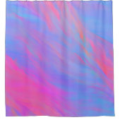 抽象芸術ネオンインク流 シャワーカーテン (正面)