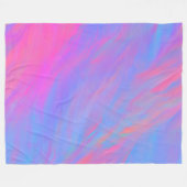 抽象芸術ネオンインク流 フリースブランケット (正面(横))
