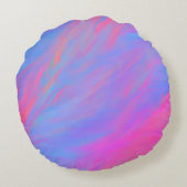 抽象芸術ネオンインク流 ラウンドクッション (裏面)