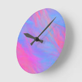 抽象芸術ネオンインク流 ラウンド壁時計 (傾斜)