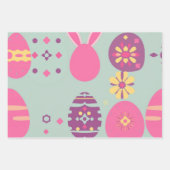 抽象芸術ネオンイースターエッグラップ ラッピングペーパーシート (正面2)