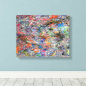 抽象芸術ネオンカラーズアート(ばちゃばちゃ)跳ねるギャラリーキャンバス キャンバスプリント (インサイチュ (ウッドフロア))