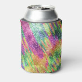 抽象芸術ネオンレインボースパークリーグリッター 缶クーラー (缶裏面)