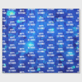 抽象芸術ネオン宇宙誕生日 ラッピングペーパー (フラット)