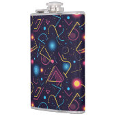 抽象芸術ネオン幾何形状デザイン フラスク (左)