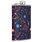抽象芸術ネオン幾何形状デザイン フラスク (右)