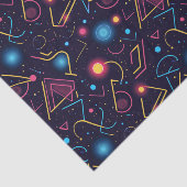 抽象芸術ネオン幾何形状デザイン 薄葉紙 (詳細)