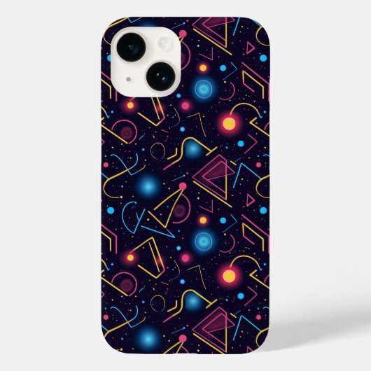抽象芸術ネオン幾何形状デザイン Case-Mate iPhoneケース (裏面)