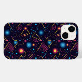 抽象芸術ネオン幾何形状デザイン Case-Mate iPhoneケース (裏面 (横))