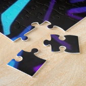 抽象芸術ネオン懸命解決 ジグソーパズル (側面)