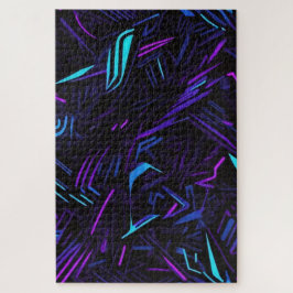 抽象芸術ネオン懸命解決 ジグソーパズル