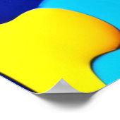 抽象芸術ネオン絵を描ドリップデザイン ポスター (角)