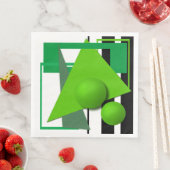 抽象芸術ネオン緑の幾何学形円 (インサイチュ)