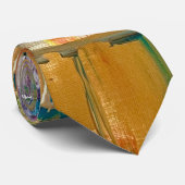 抽象芸術ネックタイ金ゴールド ネクタイ (ロール)