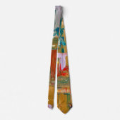 抽象芸術ネックタイ金ゴールド#8 ネクタイ (裏面)