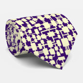 抽象芸術ネットワーク – クリームオン深い紫330066 ネクタイ (ロール)