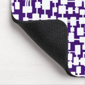 抽象芸術ネットワーク – ダークパープル330066の白 マウスパッド (コーナー)