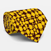 抽象芸術ネットワーク – ダークブラウン330000のオレンジ ネクタイ (ロール)