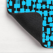 抽象芸術ネットワーク – ブラック上のスカイブラウン マウスパッド (コーナー)