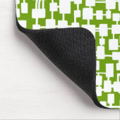 抽象芸術ネットワーク – 緑669900の白 マウスパッド (コーナー)