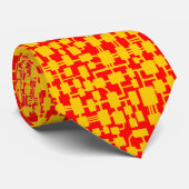 抽象芸術ネットワーク – 赤いFF0000のオレンジ ネクタイ (ロール)