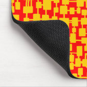 抽象芸術ネットワーク – 赤いFF0000のオレンジ マウスパッド (コーナー)