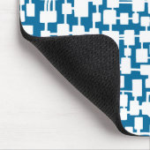 抽象芸術ネットワーク – 青006699の白 マウスパッド (コーナー)