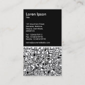 抽象芸術ネットワーク – 黒 名刺 (裏面)