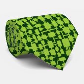 抽象芸術ネットワーク – Martian Green on Dark Green ネクタイ (ロール)