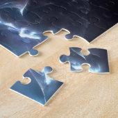 抽象芸術ネブラブルーとパープル ジグソーパズル (側面)