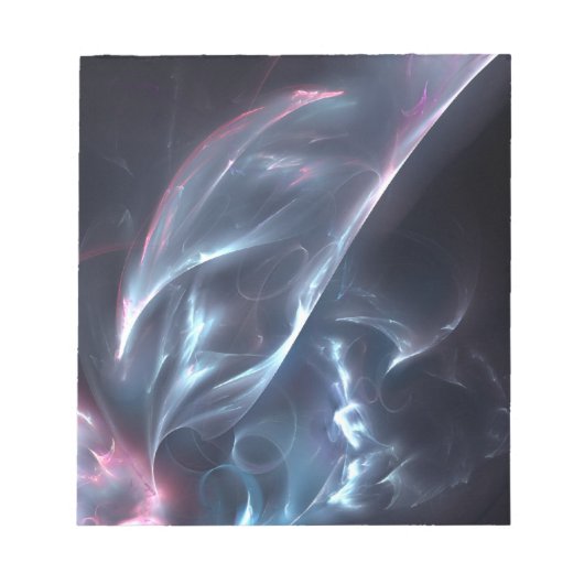 抽象芸術ネブラブルーとパープル ノートパッド (正面)