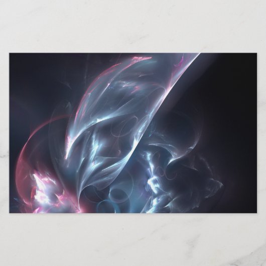 抽象芸術ネブラブルーとパープル 便箋 (正面)