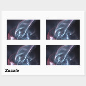 抽象芸術ネブラブルーとパープル 長方形シール (シート)