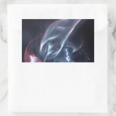 抽象芸術ネブラブルーとパープル 長方形シール (バッグ)