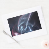 抽象芸術ネブラブルーとパープル 長方形シール (封筒)